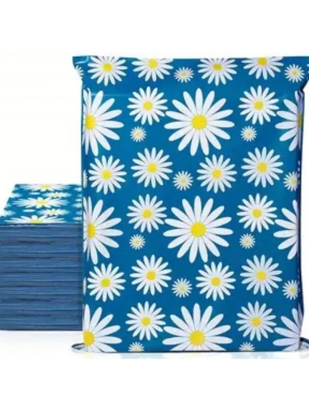 20 (10” x 13”) Blue Daisy Print Shipping Bags Mailers Poly Bags